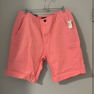 Aeropostale men shorts, size 32 waist and coral color. New with tags.